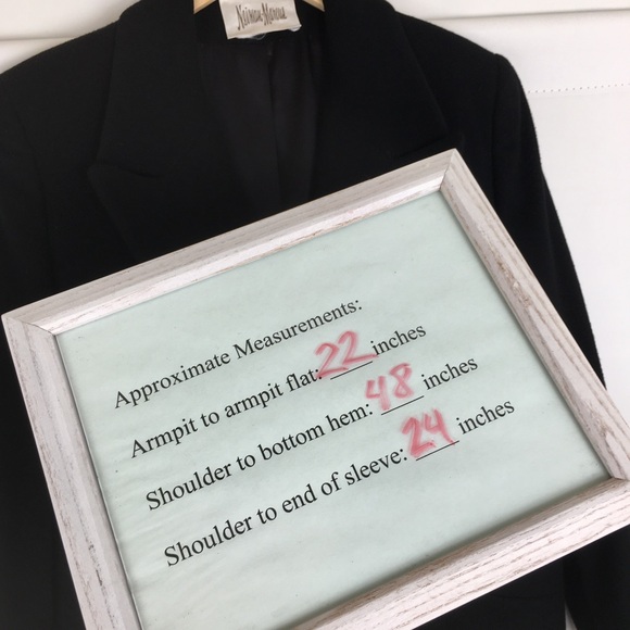 Vintage Fleurette of California 100% Cashmere Long Coat Neiman Marcus Black - Picture 14 of 14